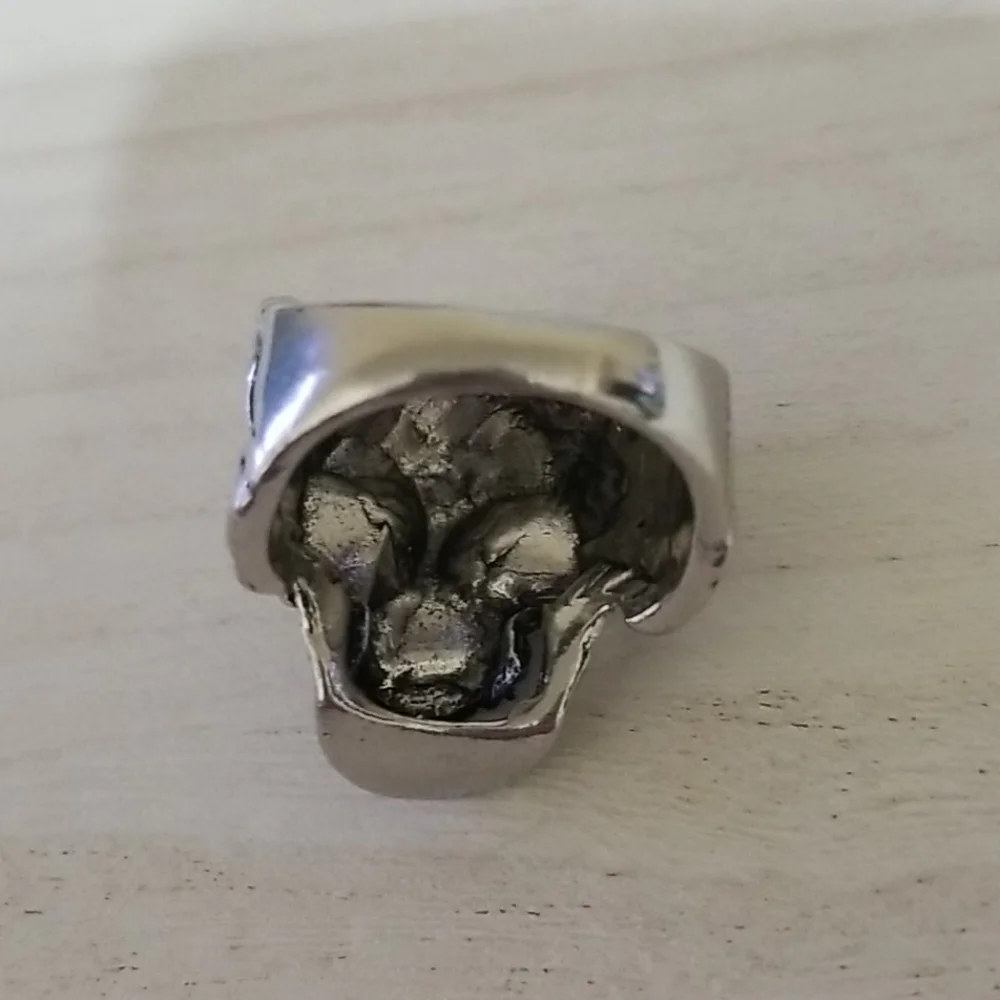 Silver Skull Ring Size 10